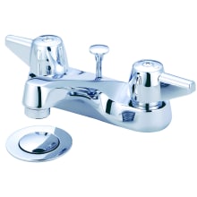1.2 GPM Double Handle Deck Mounted Bathroom Faucet with Lever Handles and Pop-Up Drain Assembly