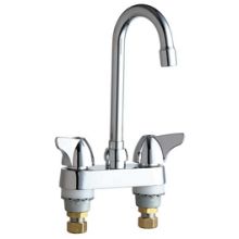 Commercial Grade High Arch Bathroom Faucet with Lever Handles - 4" Faucet Centers