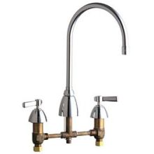 Commercial Grade High Arch Kitchen Faucet with Lever Handles - 8" Centers