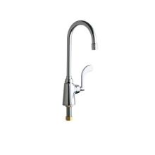Commercial Grade Single Hole Kitchen Faucet with Wrist Blade Handle