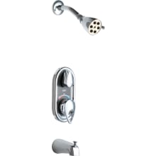 2.5 GPM Tub and Shower Trim Package with TempShield Cartridge, Single Function Shower Head and Diverting Tub Spout
