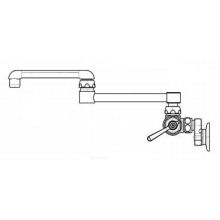 Wall Mounted Pot Filler Faucet with Lever Handles and 13" Swing Spout - Commercial Grade
