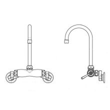 Wall Mounted Service Sink Faucet with Lever Handles - Commercial Grade