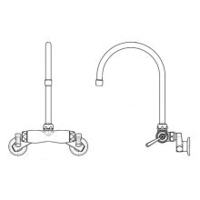 Wall Mounted Service Sink Faucet with Lever Handles - Commercial Grade