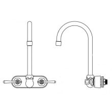 Commercial Grade Centerset Laundry / Service Faucet with Lever Handles - 4" Faucet Centers