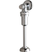 Angle Urinal Valve with Push Button Handle, Vacuum Breaker Tailpiece and Escutcheon Deck Assembly