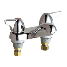 Centerset Bathroom Faucet with 4" Faucet Centers and Wrist Blade Handles