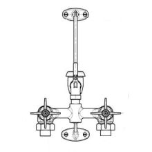 Wall Mount Service Sink Faucet with Body Support Plate, Vacuum Breaker Spout, Pailhook,Wall Brace and Metal Cross Handles