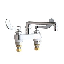 Deck Mounted Laundry / Service Sink Faucet with Wrist Blade Handles and 6" Full-Flow Swing Spout