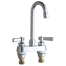 Commercial Grade Centerset Bathroom Faucet with High Arch Spout and Lever Handles