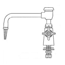 Deck Mounted Utility / Service Faucet with Cross Handle - Commercial Grade