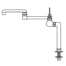 Bridge Style Pot Filler Faucet with Wrist Blade Handles, Double-Jointed Swing Spout and Risers