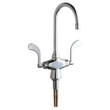 Commercial Grade Single Hole Kitchen Faucet with Wrist Blade Handles