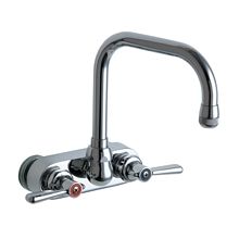 Commercial Grade Wall Mounted Laundry / Service Faucet with Lever Handles - 4" Faucet Centers