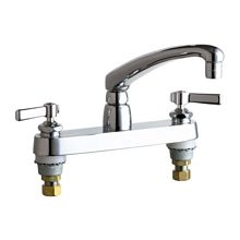 Commercial Grade Kitchen Faucet with Lever Handles - 8" Faucet Centers (Eco-Friendly Flow Rate)