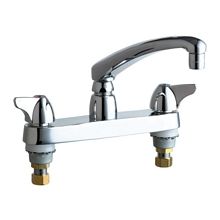 Commercial Grade Kitchen Faucet with Lever Handles - 8" Faucet Centers (Eco-Friendly Flow Rate)