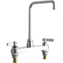 Commercial Grade High Arch Kitchen Faucet with Lever Handles - 8" Faucet Centers