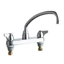 Commercial Grade Low Arch Kitchen Faucet with Wing Handles - 8" Faucet Centers
