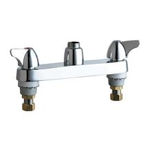 Commercial Grade Kitchen Faucet with 8" Faucet Centers and Wing Handles - Less Spout
