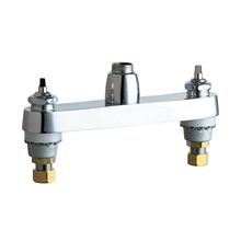Commercial Grade Kitchen Faucet with 8" Faucet Centers - Less Handles and Spout