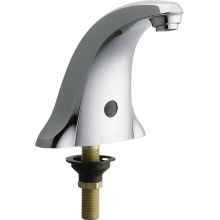 Sensor Activated, Single Supply 4" Centerset Faucet with Metal Spout and Field Adjustable Modes and Ranges.  Battery Powered.