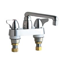 Commercial Grade Laundry Faucet with Lever Handles - 4" Faucet Centers
