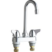 Commercial Grade High Arch Bathroom Faucet with Lever Handles - 4" Faucet Centers (Eco-Friendly Flow Rate)