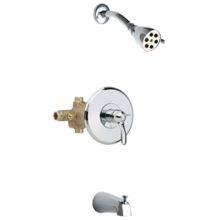 2.5 GPM Tub and Shower Trim Package with Single Function Shower Head and Diverting Tub Spout