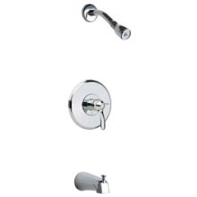 2.5 GPM Tub and Shower Trim Package with Single Function Shower Head and Diverting Tub Spout Less Valve