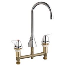 Commercial Grade High Arch Kitchen Faucet with Wing Handles - 8" Centers