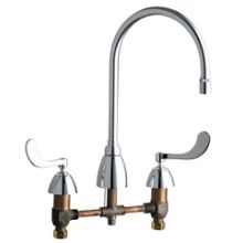 Commercial Grade High Arch Kitchen Faucet with Wrist Blade Handles - 8" Centers