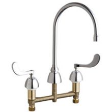Commercial Grade High Arch Kitchen Faucet with Wrist Blade Handles - 8" Centers
