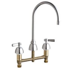Commercial Grade High Arch Kitchen Faucet with Lever Handles - 8" Centers (Eco-Friendly Flow Rate)