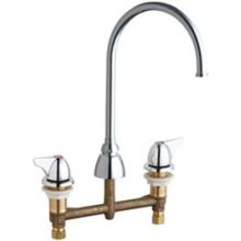 Commercial Grade High Arch Kitchen Faucet with Wing Handles - 8" Centers (Eco-Friendly Flow Rate)