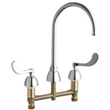 Commercial Grade High Arch Kitchen Faucet with Wrist Blade Handles - 8" Centers (Eco-Friendly Flow Rate)