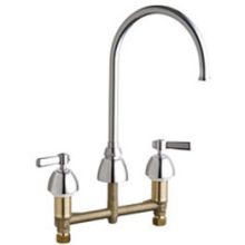 Commercial Grade High Arch Kitchen Faucet with Lever Handles - 8" Centers (Eco-Friendly Flow Rate)