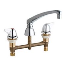 Commercial Grade Kitchen Faucet with Wing Handles - 8" Faucet Centers