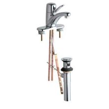 Centerset Bathroom Faucet with 4" Faucet Centers and Lever Handle - Drain Assembly Included