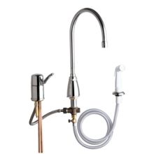 Commercial Grade High Arch Kitchen Faucet with Detached Lever Handle and Side Spray (Eco-Friendly Flow Rate)