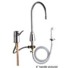 Commercial Grade High Arch Kitchen Faucet with Detached Lever Handle and Side Spray