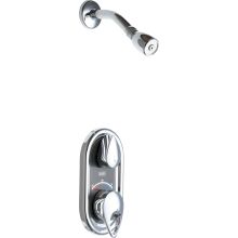 2.5 GPM Shower Package with Tear-Drop Handles and Thermostatic Valve - Single Function Shower Head
