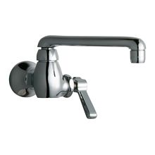 Wall Mounted Pot Filler Faucet with Lever Handle and 6" Full-Flow Swing Spout