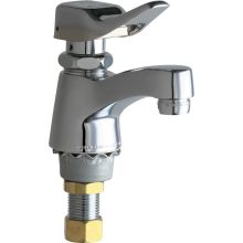 Single Supply Cold Water Basin Faucet with Self Closing Lever Handle - Single Hole Installation
