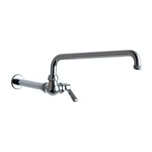 Wall Mounted Pot Filler Faucet with Lever Handle and 20" Full-Flow Swing Spout