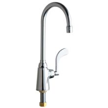 Commercial Grade Single Hole Kitchen Faucet with Wrist Blade Handle