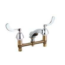 Widespread Bathroom Faucet with 8" Faucet Centers and Wrist Blade Handles