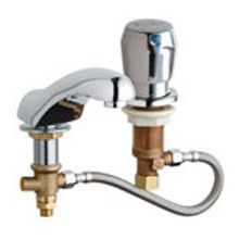 Widespread Bathroom Faucet with Adjustable Faucet Centers and Push Button Handle