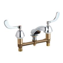 Widespread Bathroom Faucet with 8" Faucet Centers and Wrist Blade Handles