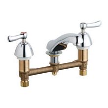 Widespread Bathroom Faucet with 8" Faucet Centers and Lever Handles - Drain Assembly Included