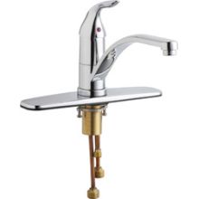 Commercial Grade Kitchen Faucet with Lever Handle and Escutcheon Plate